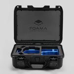 Front view of DJI Mini 4 Pro Hard Case with Foam Insert with blue layer.