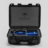 Front view of DJI Mini 4 Pro Hard Case with Foam Insert with blue layer.