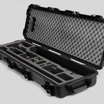 Angled view of Foama Fortified Black Color Hard Case and Black Custom Foam Insert for DJI D-RTK 2 Mobile Station