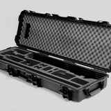Angled view of Foama Fortified Black Color Hard Case and Black Custom Foam Insert for DJI D-RTK 2 Mobile Station