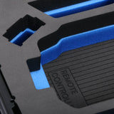 Close-up view 2 of DJI Mini 4 Pro Hard Case with Foam Insert with blue layer.